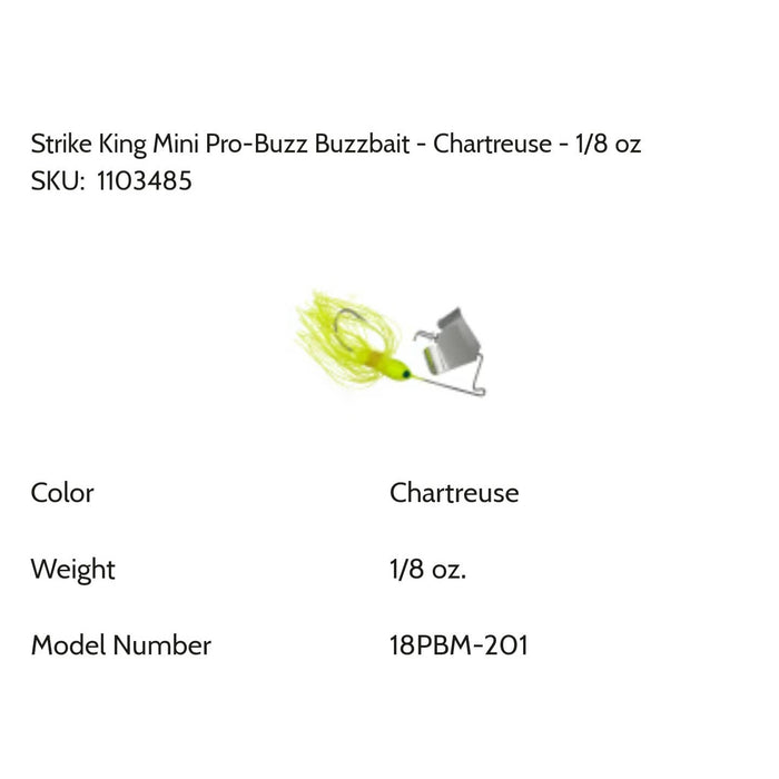 Strike king Mini Pro Pro Buzz Bait 1/8 oz