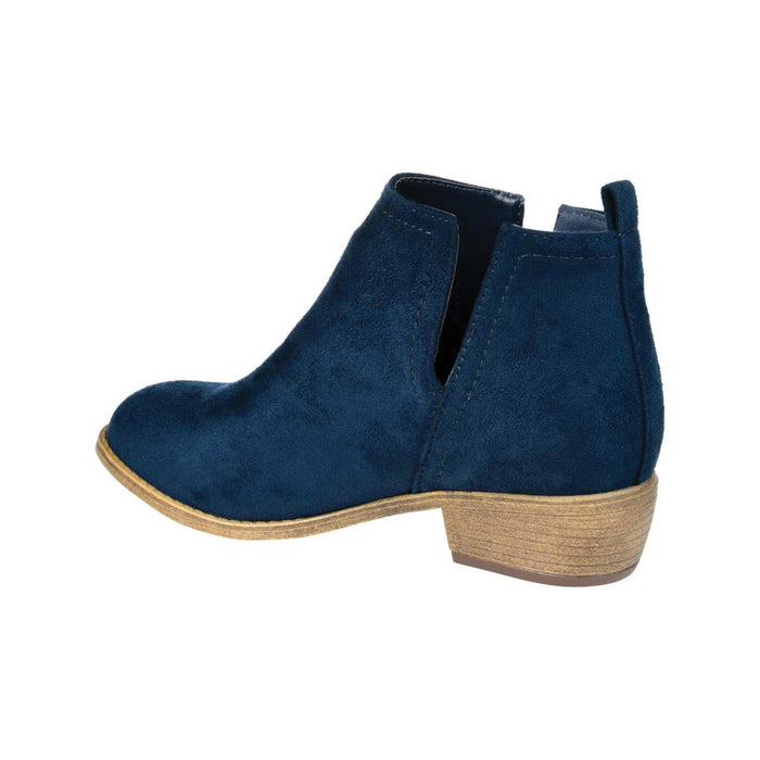 "Journee Collection Navy Block Heel Boots - Women's Size 10, Stylish and Comfortable"