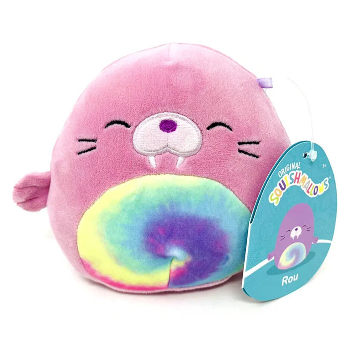 Squishmallow 5" Rou the Walrus Purple with Rainbow Swirl Belly New with Tags
