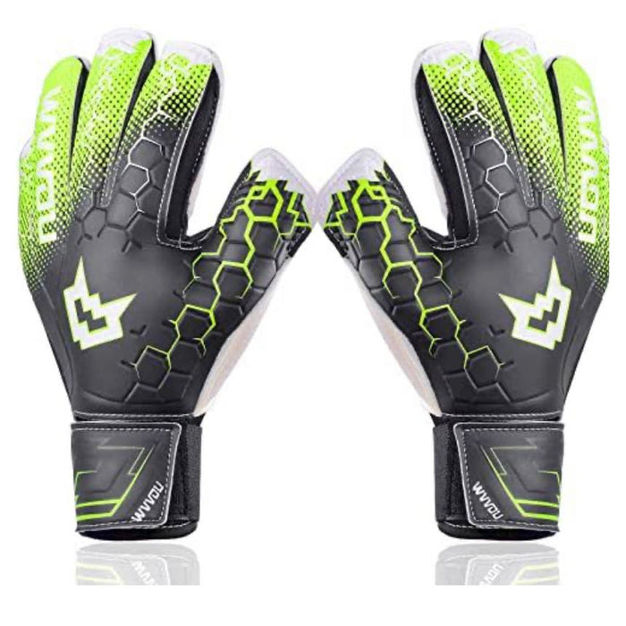 WVVOU Soccer Goalkeeper Gloves, Finger-Saving, Strong Grip * H162