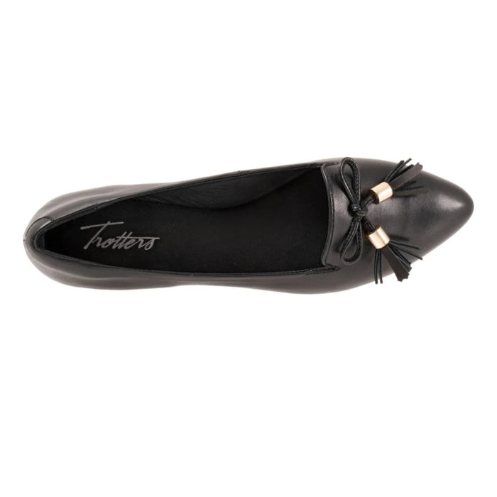 Trotters Women's Estee Ballet Flat, Black, Size 9 Wide Shoes