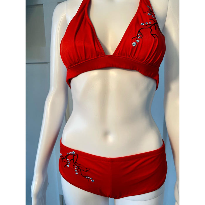 Bikini Thief Red Cheeky Swimsuit, Size M * wom273