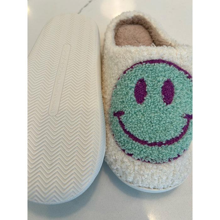 Rosyclo Smile Face Slippers -  Cute Indoor/Outdoor Happy Face Shoes, Size C