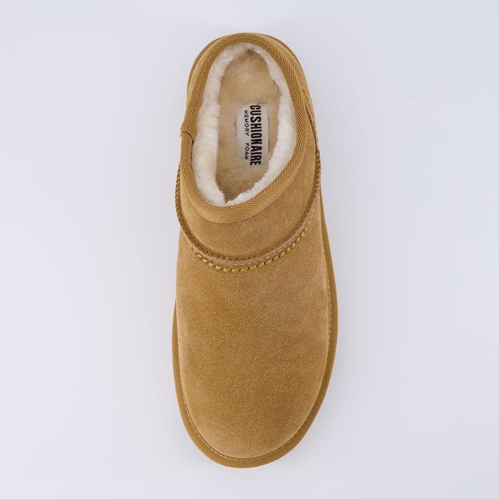 CUSHIONAIRE Women's Mule Slippers: Genuine Suede, Memory Foam, SZ 7.5 Shoes