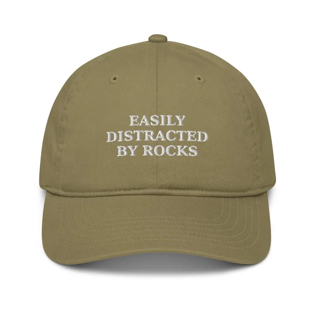 Olive green embroidered organic cotton dad hat