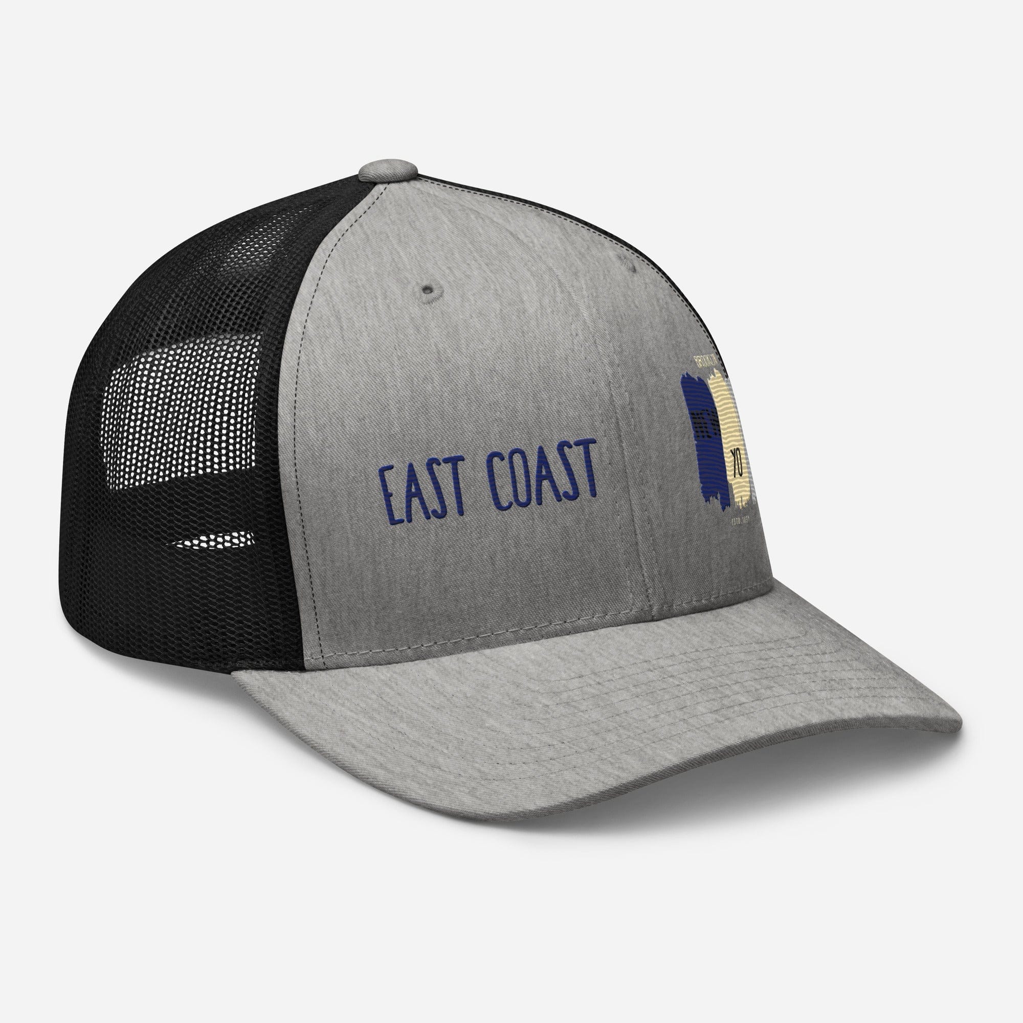 East Coast Brooklyn Embroidered Snapback Trucker Cap, Adjustable Mesh Back Hat - Triniskies