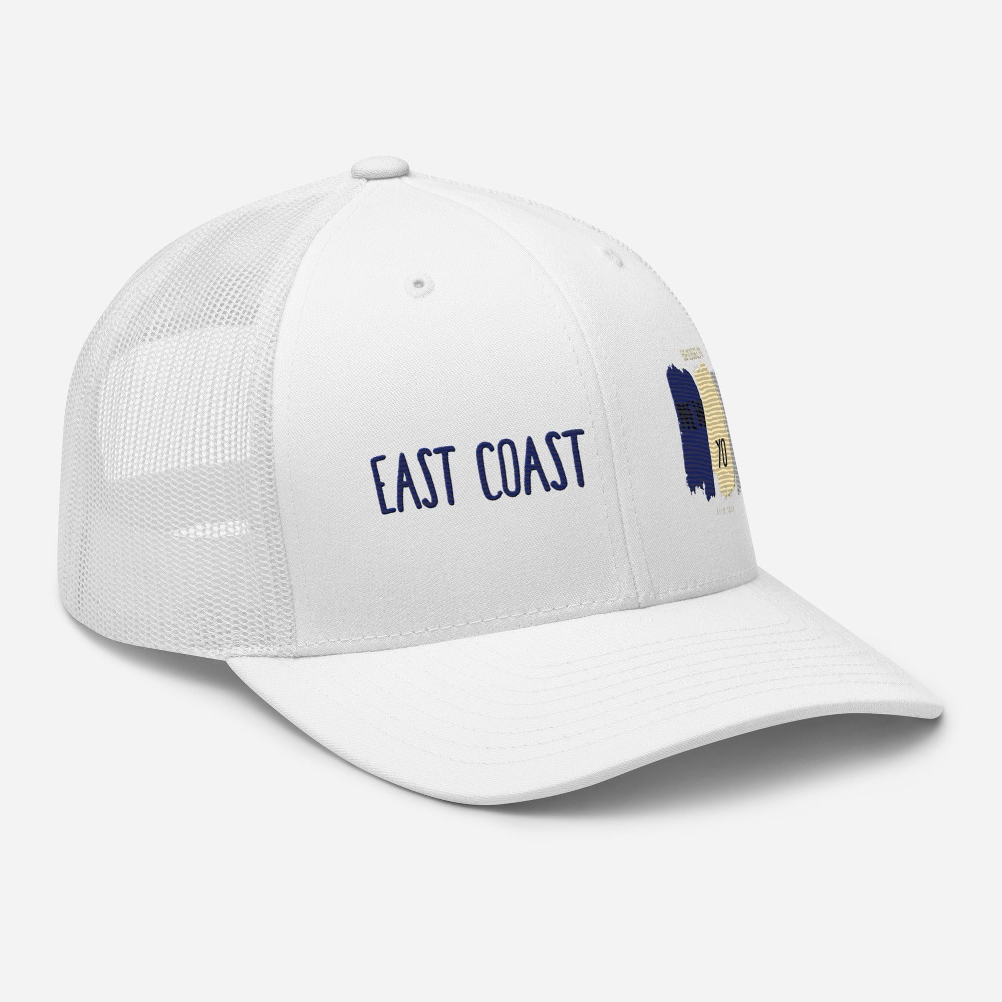 East Coast Brooklyn Embroidered Snapback Trucker Cap, Adjustable Mesh Back Hat - Triniskies