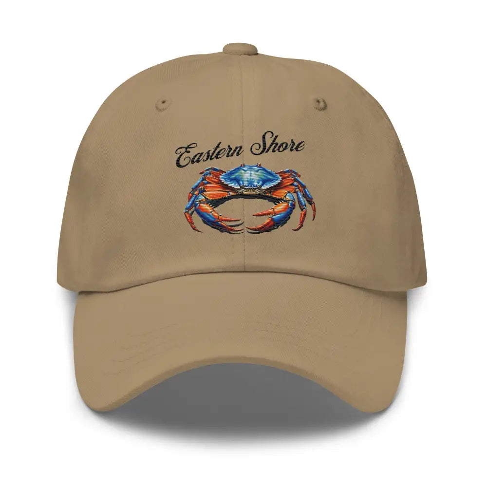 Eastern Shores Blue Crab Embroidered Hat in Khaki