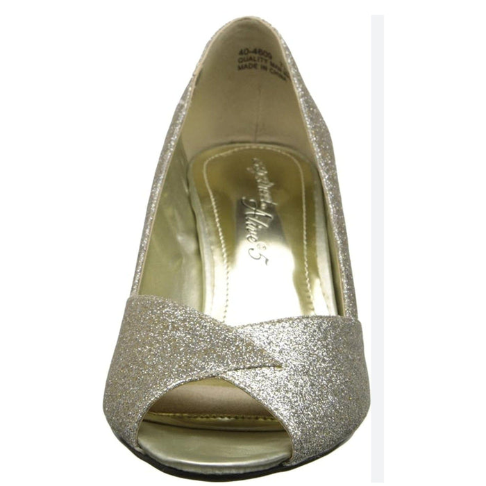 Easy Street 6WW / Gold Glitter / Synthetic "Easy Street Women's Ravish Dress Pump, Gold Glitter, Size 6WW