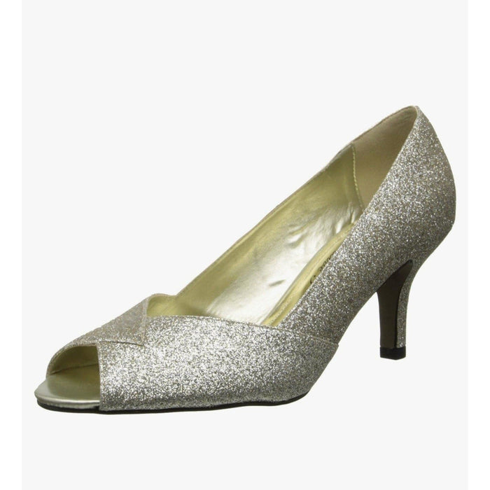 Easy Street 6WW / Gold Glitter / Synthetic "Easy Street Women's Ravish Dress Pump, Gold Glitter, Size 6WW