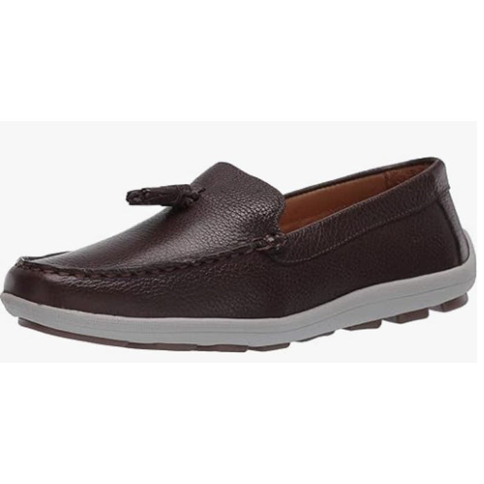 Driver Club  Unisex Leather Driving Loafer with Tassel , Size 4.5 M US  Brown