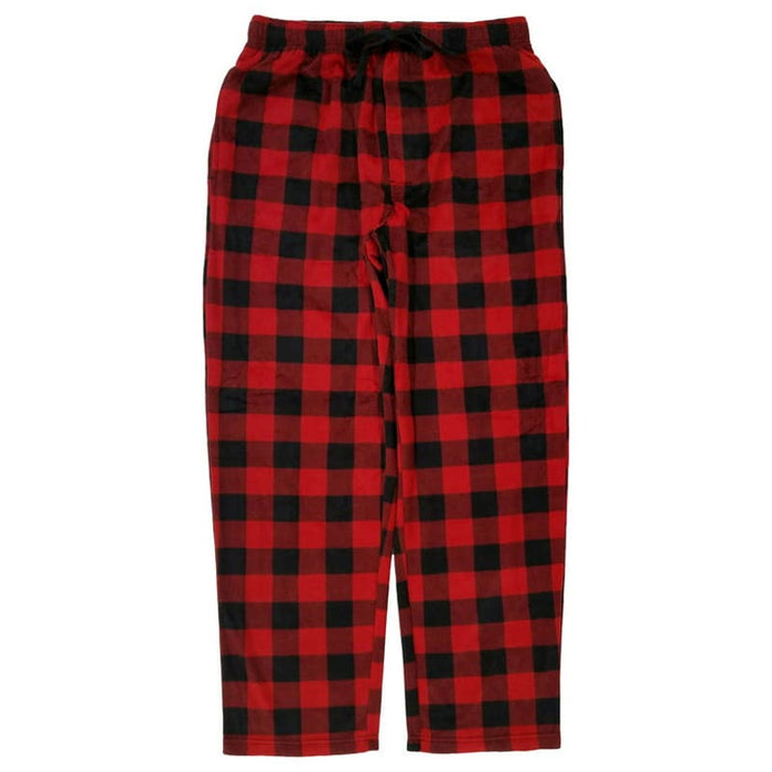 St. Johns Bay Men's Red Buffalo * Fleece Sleep Pants Medium Loungewear Mc306