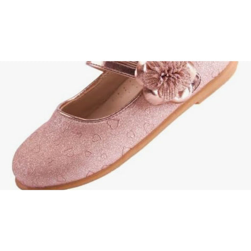 EEGHT 24KIDS / Gold "EIGHT KM Toddler Girls Dress Shoes - Ballet Flats Size 24, Elegant Footwear"