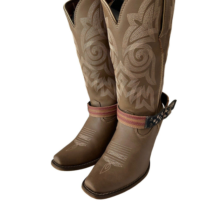 Durango Crush Women's Flag Accessory Western Boot SZ 7.5 M, Stylish Comfortable