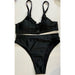 Ejsoyo Medium / Black Ejsoyo Women's High-Waisted Bikini with Sexy Diamond Design - Size M * ws100