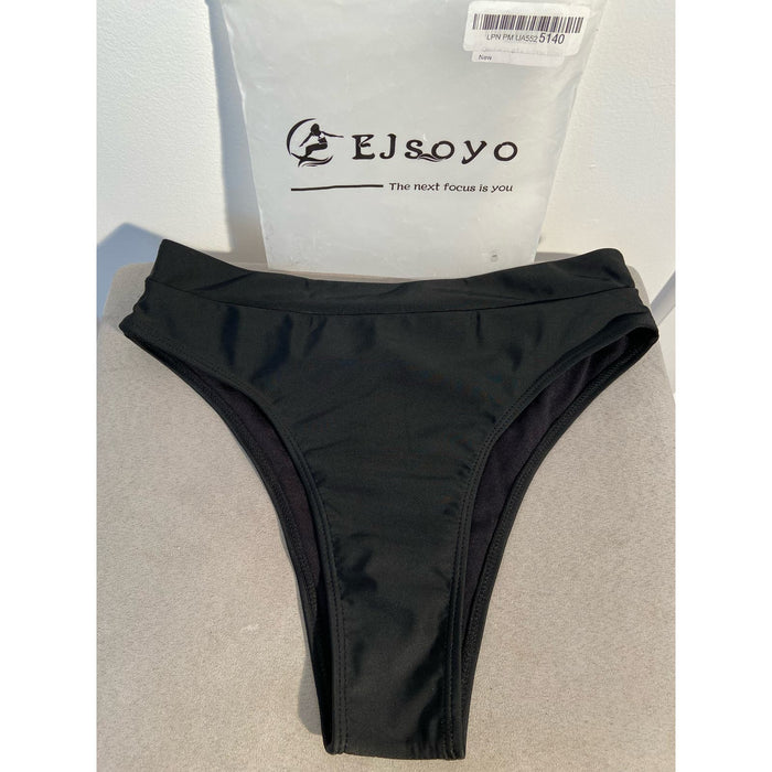 Ejsoyo Medium / Black Ejsoyo Women's High-Waisted Bikini with Sexy Diamond Design - Size M * ws100