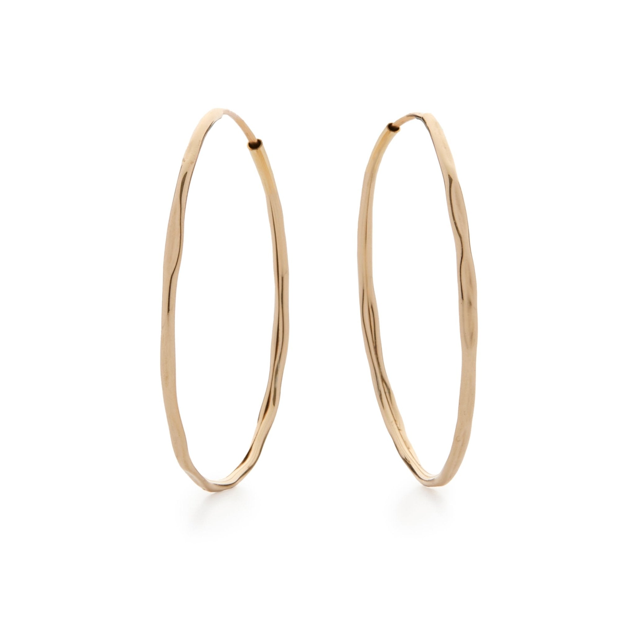 Elegant Nina Hammered Hoop Earrings - Sleeper Style by Laura Elizabeth - Triniskies