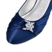 Elegant Park Shoes Elegant Park Women's Blue Satin Kitten Heel Pumps Size 7.5 Formal Shoes