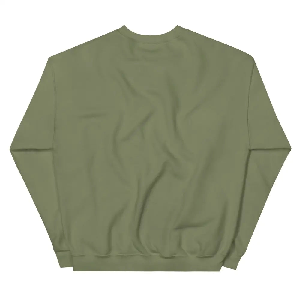 Olive green embroidered pine tree forest sweatshirt