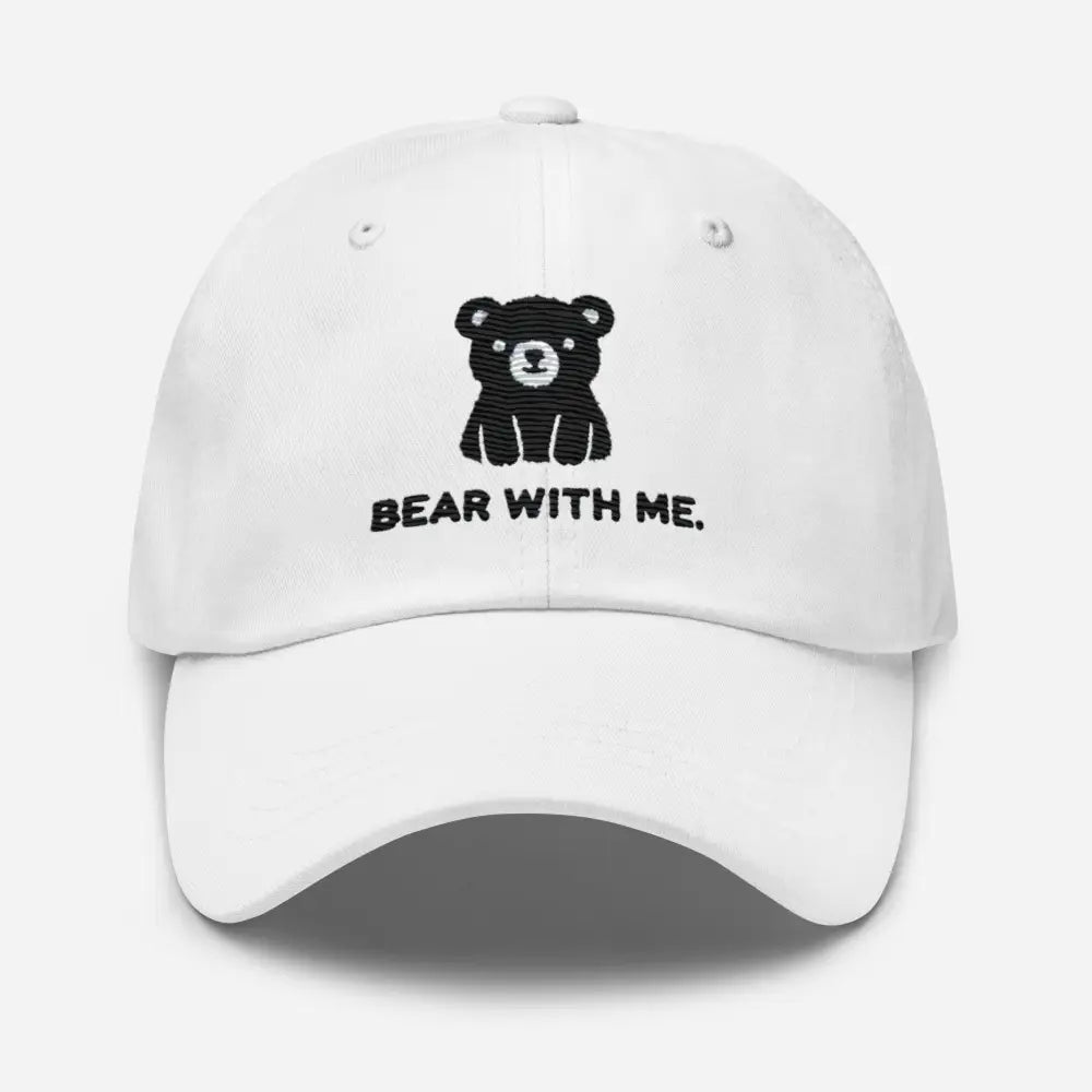 Cranberry embroidered black bear Bear With Me dad hat – outdoor camping cotton baseball cap