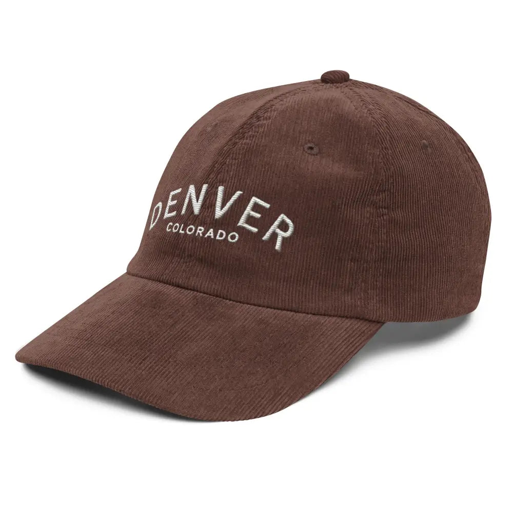 Embroidered Denver Colorado vintage corduroy baseball cap