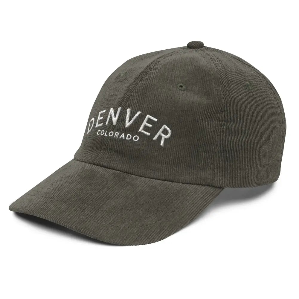 Vintage corduroy embroidered Denver Colorado baseball cap