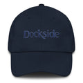 Navy Blue Embroidered Dockside Dad Hat by Trini Skies Supply
