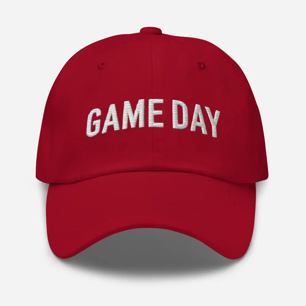 Cranberry embroidered Game Day chino cotton twill hat – adjustable sports cap
