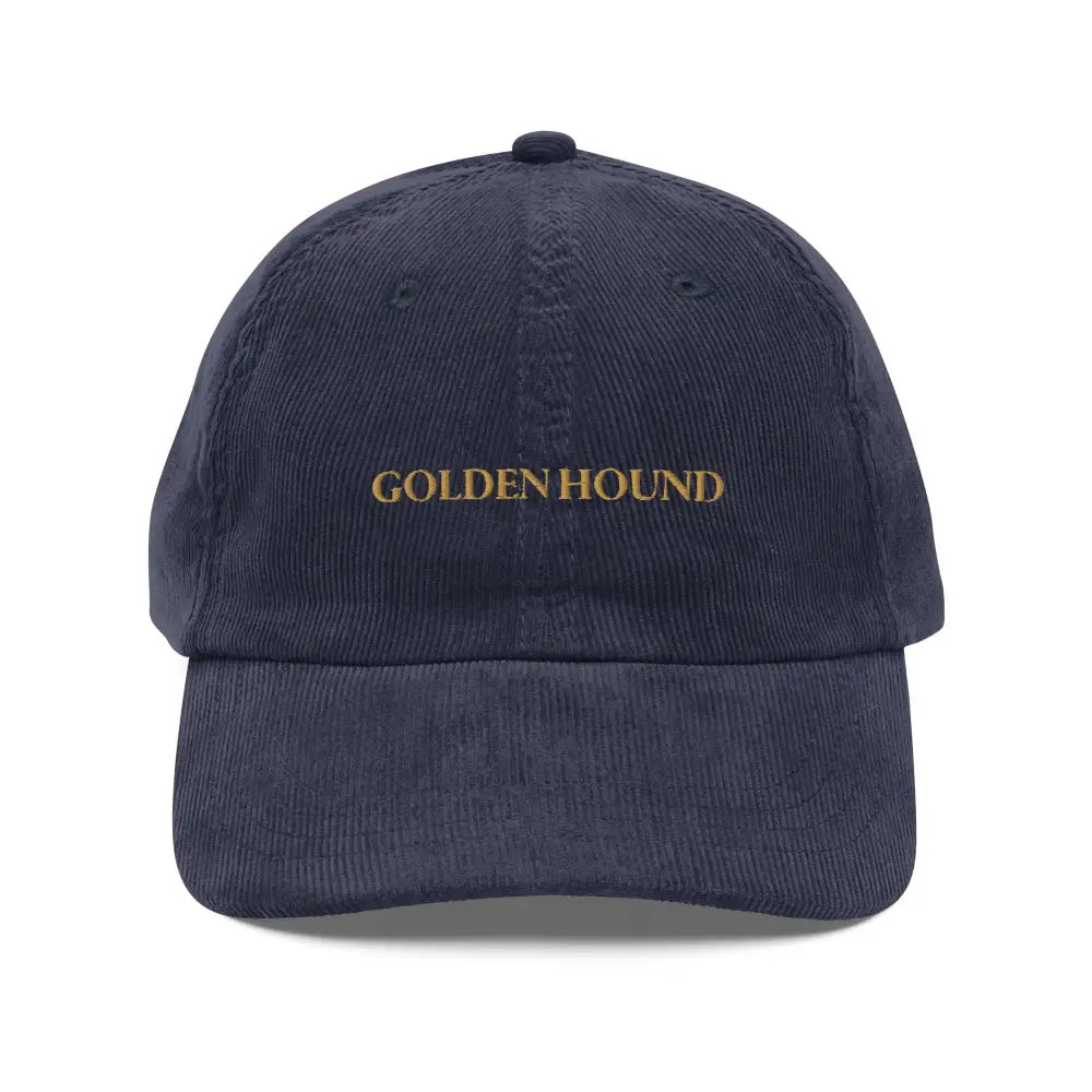 Trini Skies embroidered Golden Hound vintage corduroy cap