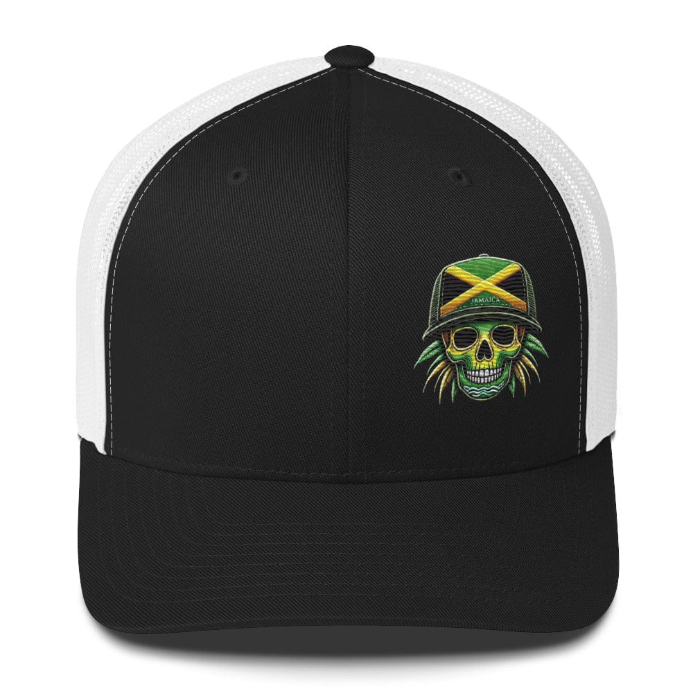 Embroidered 'JAMAICA Skull' Trucker Hat – Comfortable Sun Protection cap - Triniskies