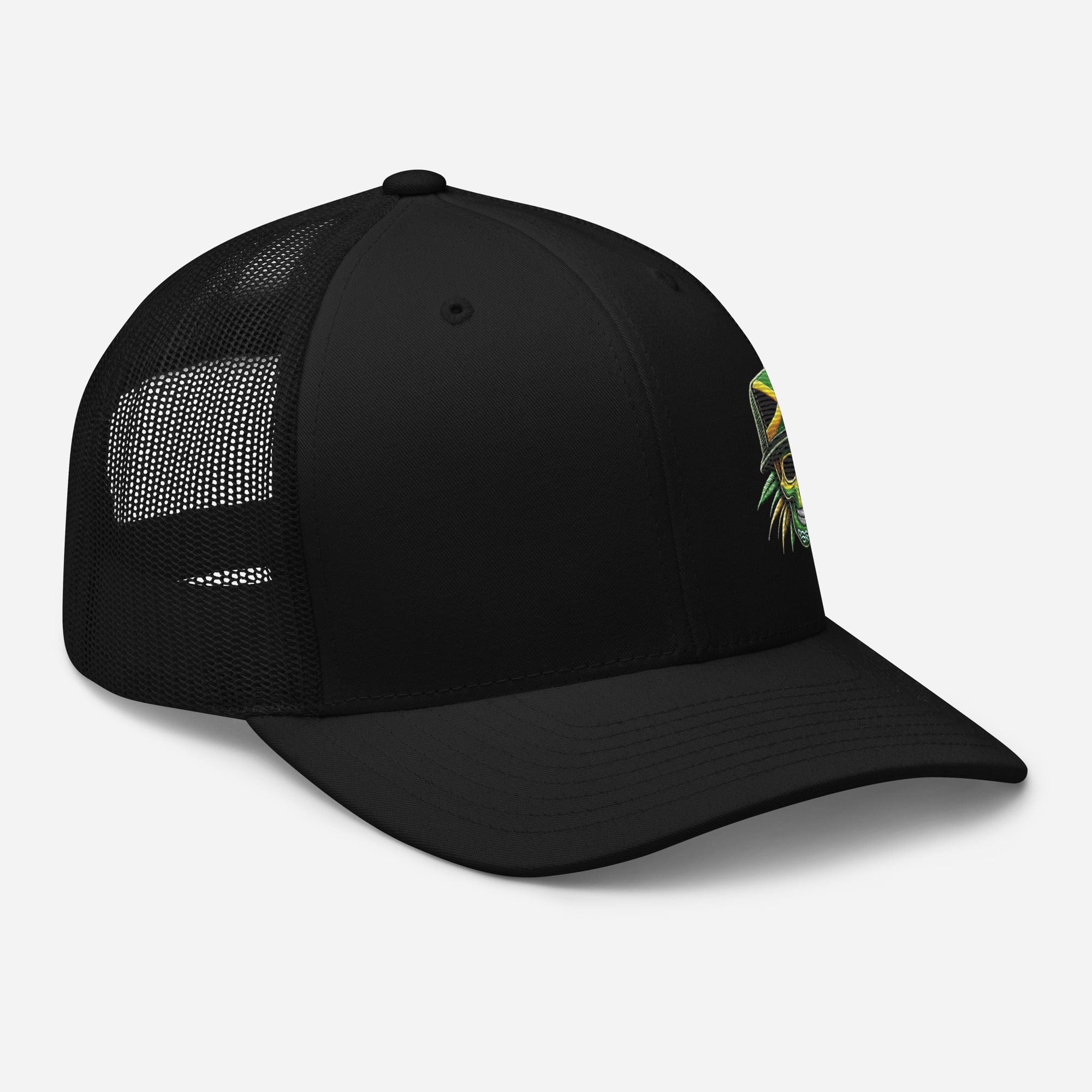 Embroidered 'JAMAICA Skull' Trucker Hat – Comfortable Sun Protection cap - Triniskies