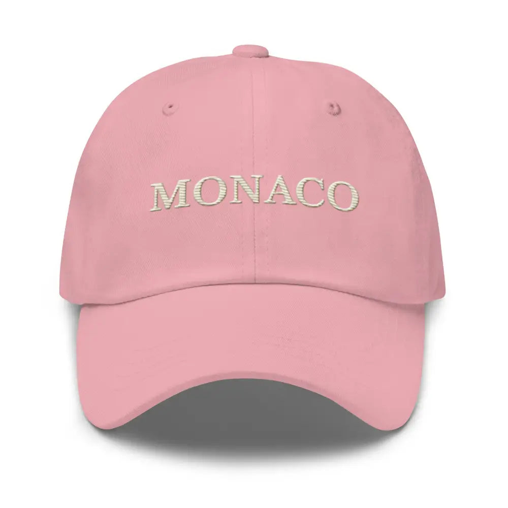 Pink Trini Skies embroidered Monaco dad hat with effortless luxury
