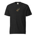 Embroidered Star Gazer Snail Tee in black from Trini Skies