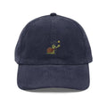 Embroidered star gazing snail corduroy hat by Trini Skies