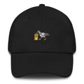 Trini Skies french fries embroidered pigeon on chino cotton twill dad hat