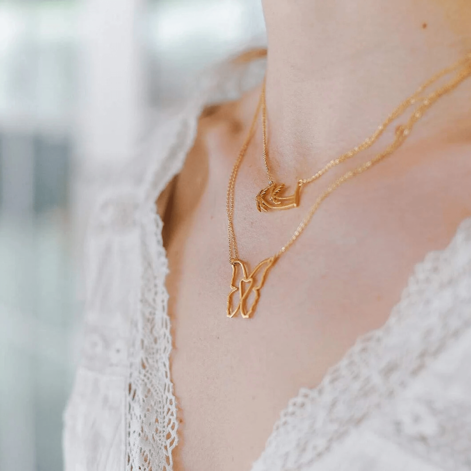 Enchanting Lucy Butterfly Necklace - Delicate Nature - Inspired Jewelry by Laura Elizabeth - Triniskies