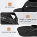 Ergofool 6 / Black ERGOfoot Orthotic Flip Flops Arch Support- Wom 6 and Men 5 Thong Sandals Shoes