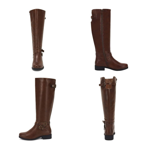 Ermonn 8.5 / Maroon "Ermonn Womens Knee High Boots - Size 8.5, Wide Calf, Fashionable Riding Boot"