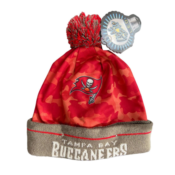 F.COCOROMIZ One Size / Red-Orange "Tampa Bay Buccaneers Camo Light-Up Knit Beanie"