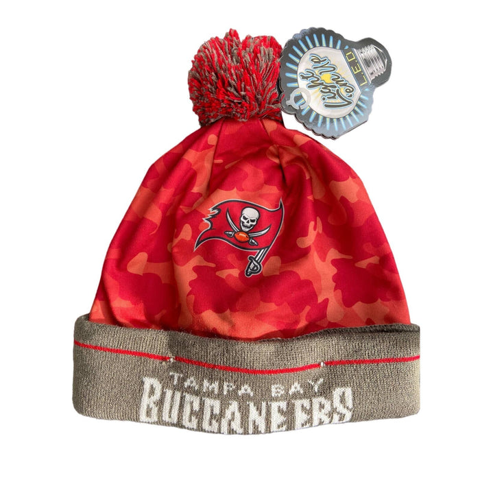 F.COCOROMIZ One Size / Red-Orange "Tampa Bay Buccaneers Camo Light-Up Knit Beanie"