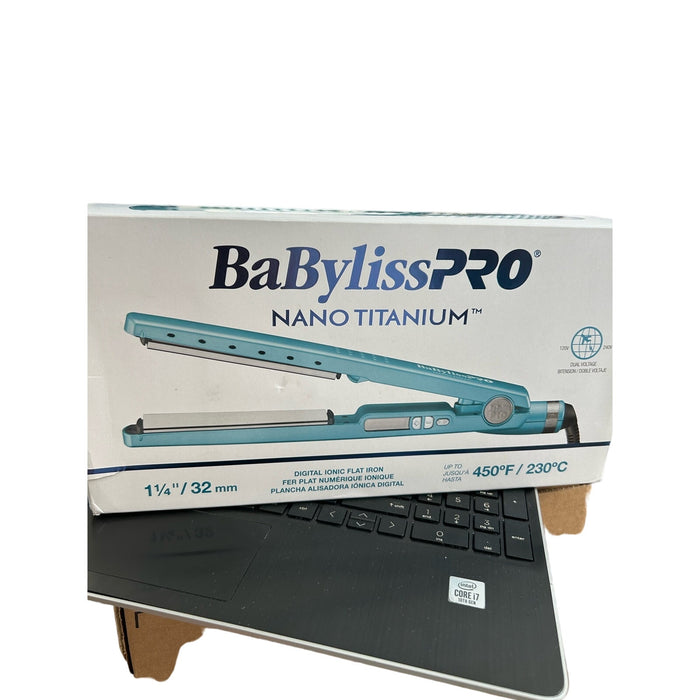 BaBylissPRO 1 1/4" Nano Titanium Ionic Flat Iron Professional Hair Straightener