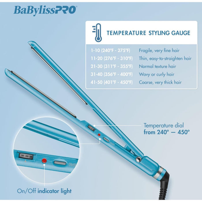 BaBylissPRO 2” Nano Titanium Ultra-Thin Hair Straightener Professional Flat Iron