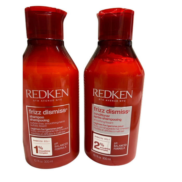 Redken Frizz Dismiss Shampoo & Conditioner Duo 10.1 oz Each Anti-Frizz Hair Care