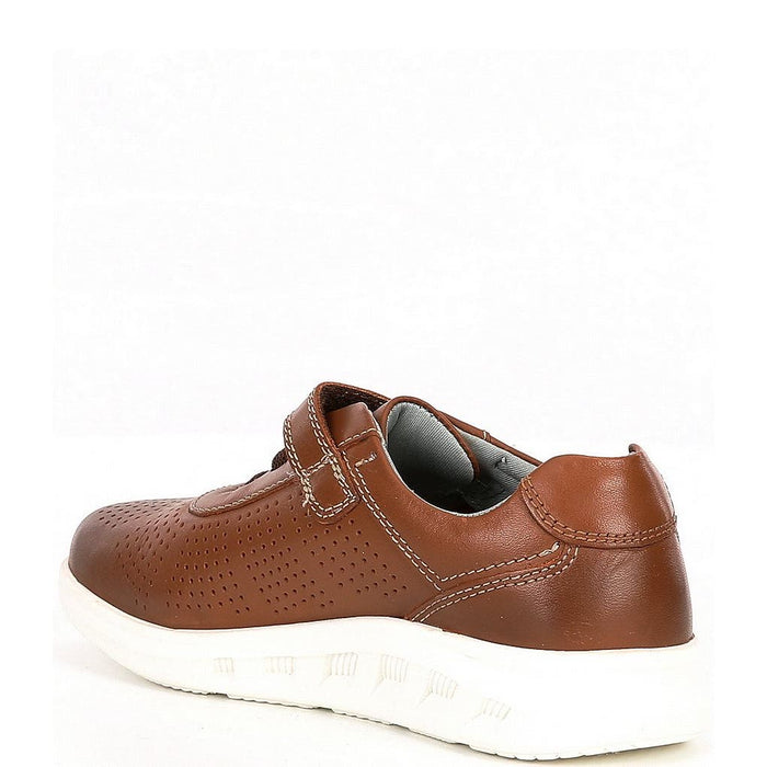 "Johnston & Murphy Boys Activate U-Throat Leather Sneakers - Size 8M, Classic Style and Comfort"