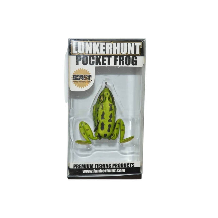 Lunkerhunt Fishing Lures Pocket Frog, 1.75", 1/4oz. - Green Tea - PF01