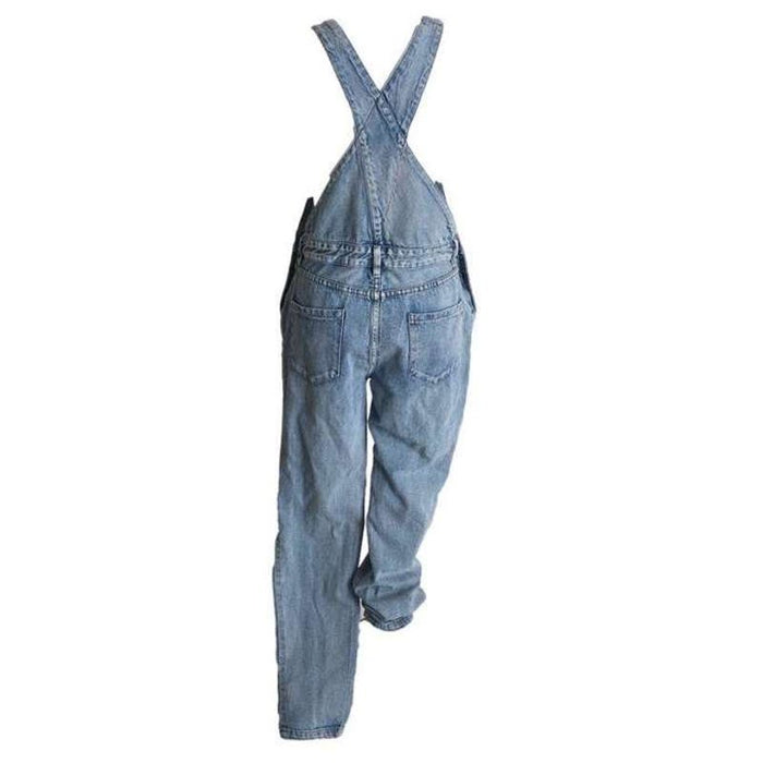 12th Tribe Distressed Sleeveless Overall Pants, Denim Size Small * wj47