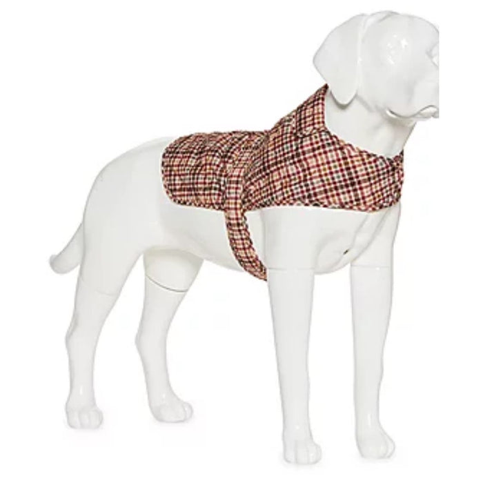 St. Johns Bark Tan Plaid Dog Vest * Stylish Cold Weather Attire Pet Clothes SZ S