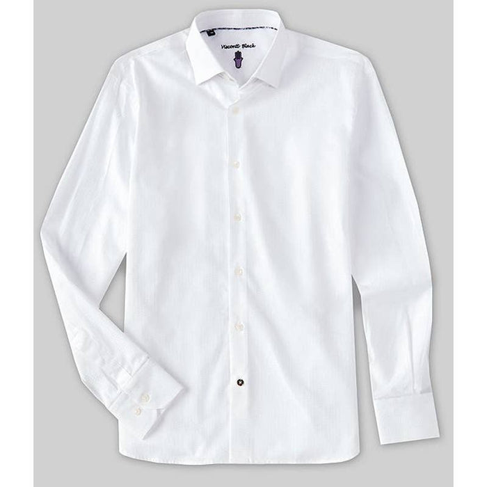 Visconti Jacquard Long-Sleeve Woven Shirt SZ M