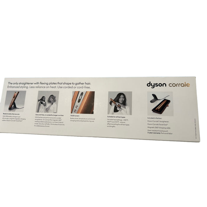 Dyson Corrale™ Hair Straightener, Nickel/Copper, Flexing Plates Less Heat Damage