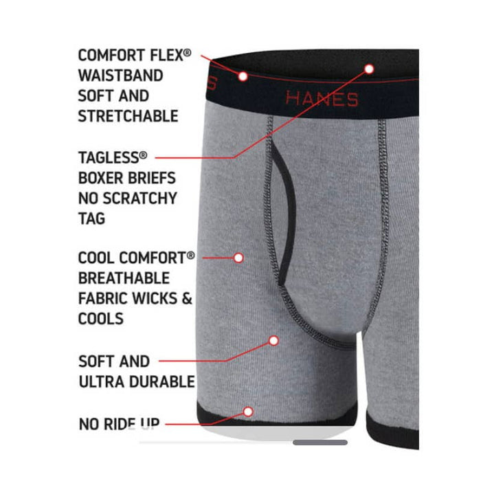 Hanes Boys Underwear, Comfort Flex Boxer Briefs SZ S UW12